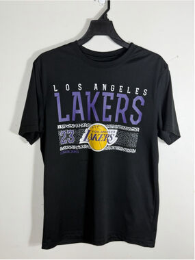Los Angeles Lakers NBA Black Men's T-Shirt Size medium Dri-Fit LeBron James #23